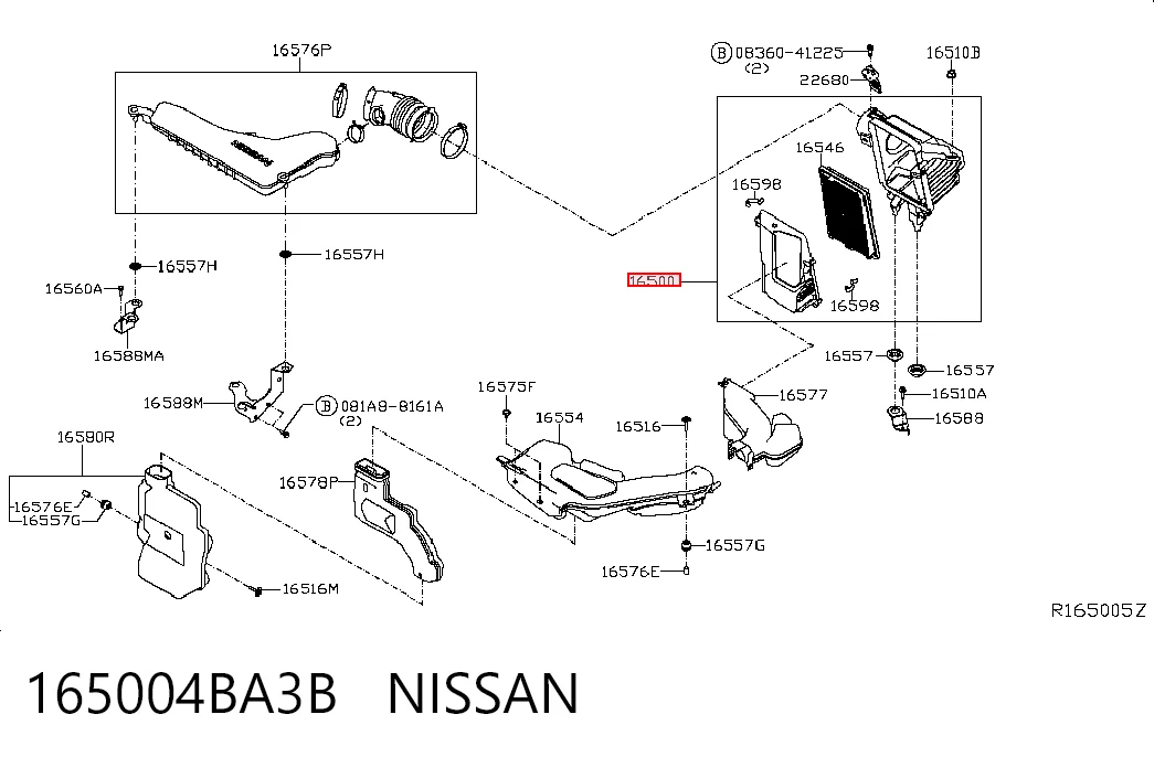 Obudowa filtra powietrza do Nissan Rogue  T32U