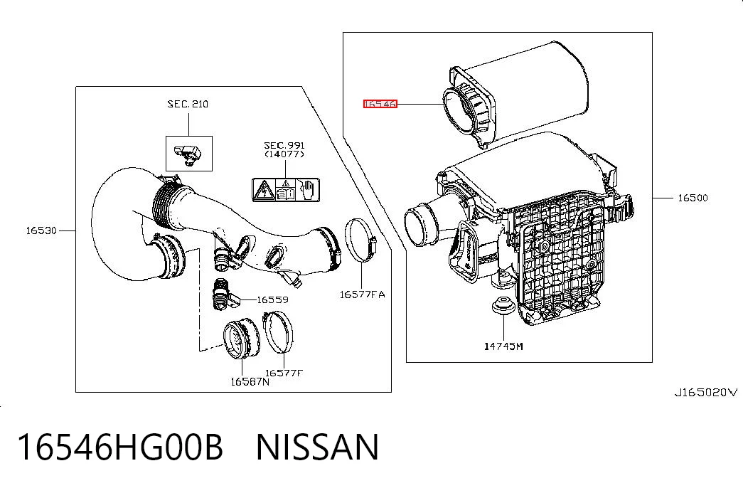 16546HG00B Nissan/Infiniti