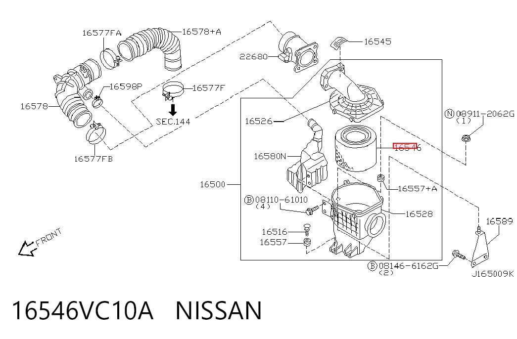 Filtr powietrza do Nissan Patrol  Y61