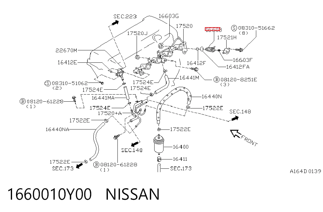 Wtryskiwacz paliwa do Nissan Primera  P10