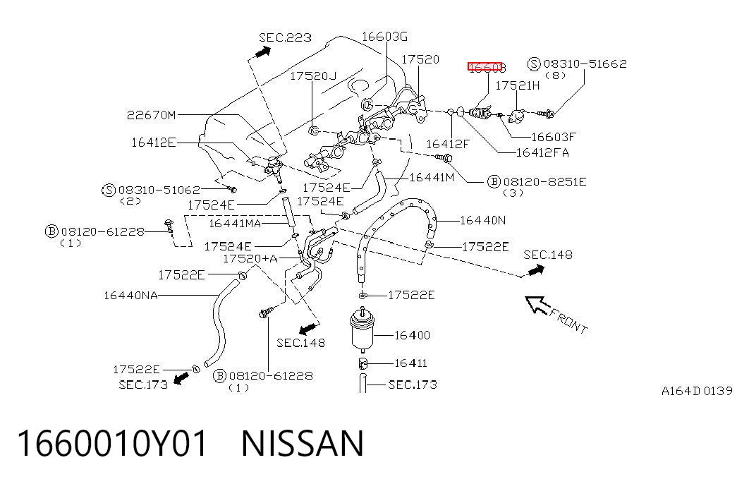 Do koszyka Wtryskiwacz paliwa Nissan Primera  P10