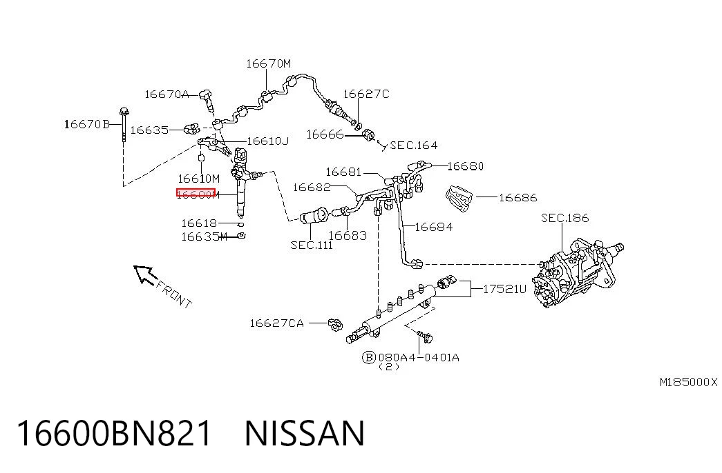  Wtryskiwacz paliwa Nissan Almera 