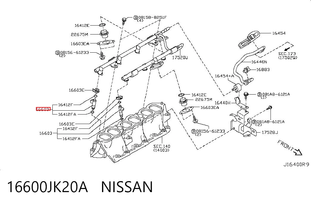 Wtryskiwacz paliwa do Nissan Teana  J32
