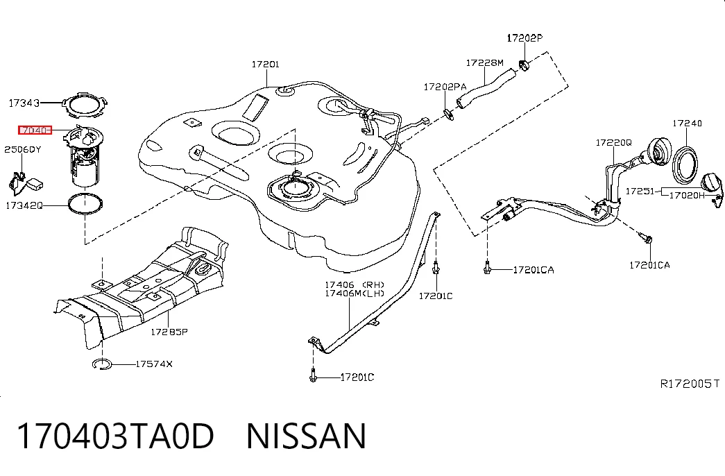Moduł pompy paliwowej z czujnikiem poziomu paliwa do Nissan Altima L33 
