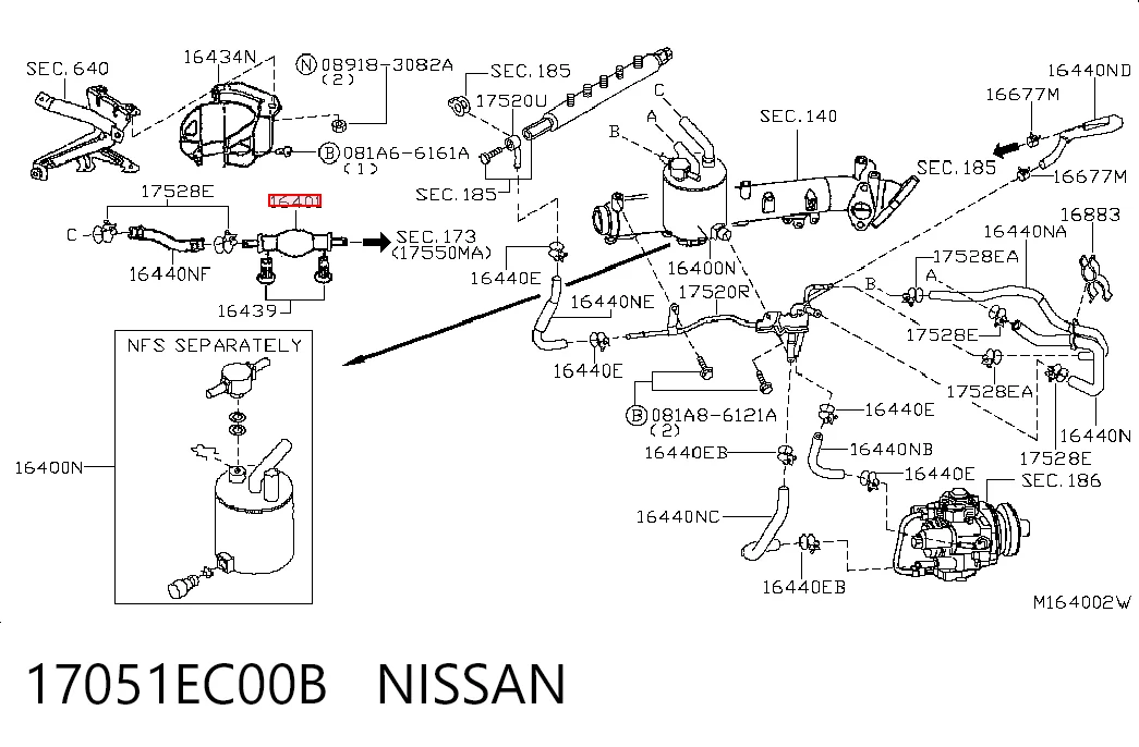 17051EC00B Nissan/Infiniti Ręczna pompa paliwa (gruszka)