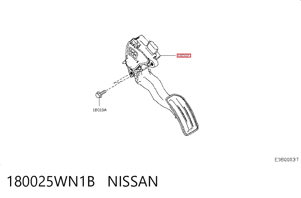 Pedał przyspieszenia (gazu) do Nissan JUKE JPN F15