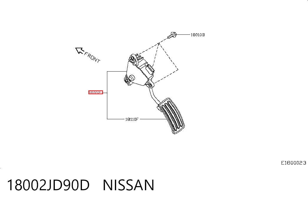 Pedał przyspieszenia (gazu) do Nissan Qashqai +2 I J10