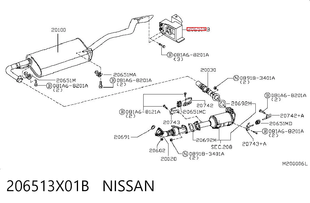 206513X01B Nissan/Infiniti