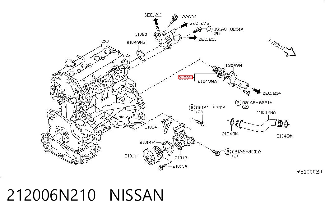 212006N210 Nissan/Infiniti Termostat