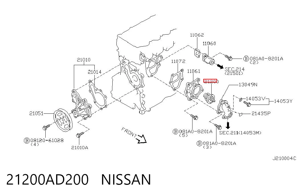 21200AD200 Nissan/Infiniti Termostat