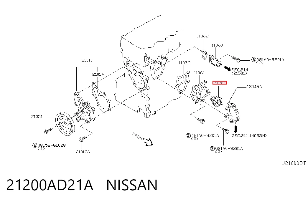 21200AD21A Nissan/Infiniti Termostat