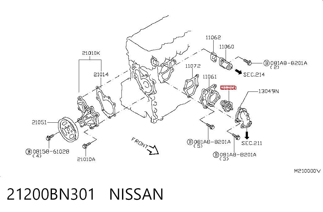 21200BN301 Nissan/Infiniti Termostat