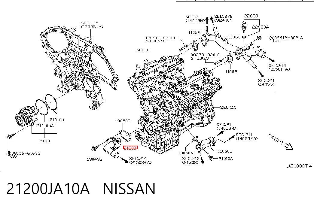 21200JA10A Nissan/Infiniti Termostat