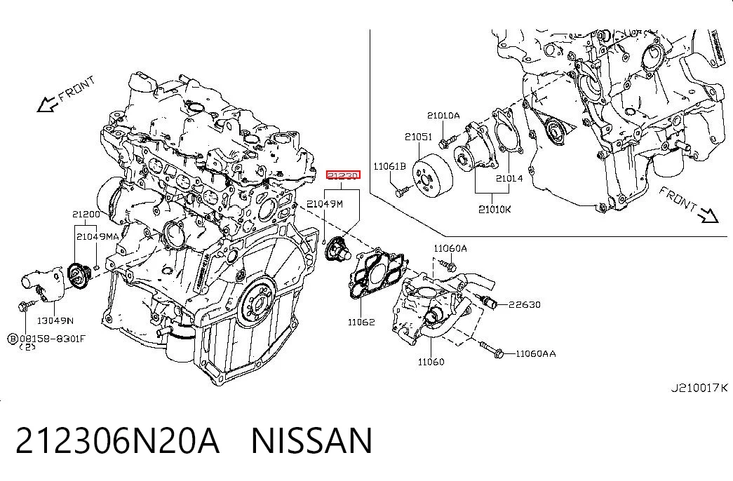 212306N20A Nissan/Infiniti Termostat
