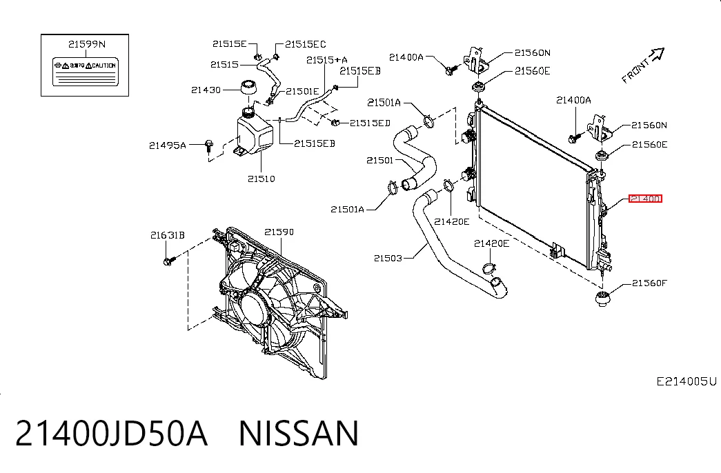 Chłodnica silnika do Nissan Qashqai +2 I J10