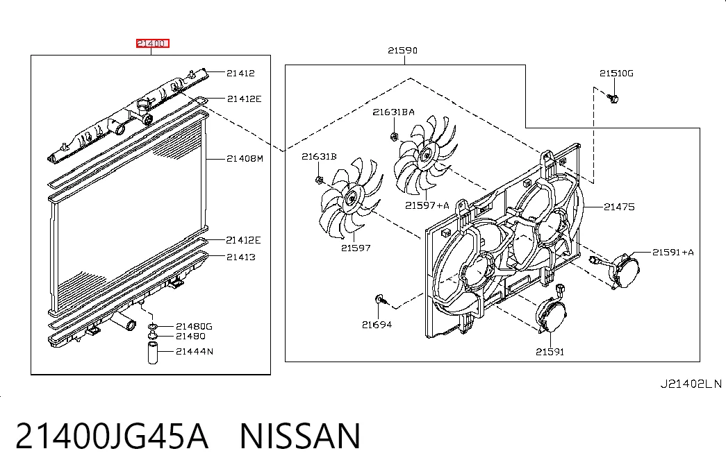 Chłodnica silnika do Nissan X-Trail  T31
