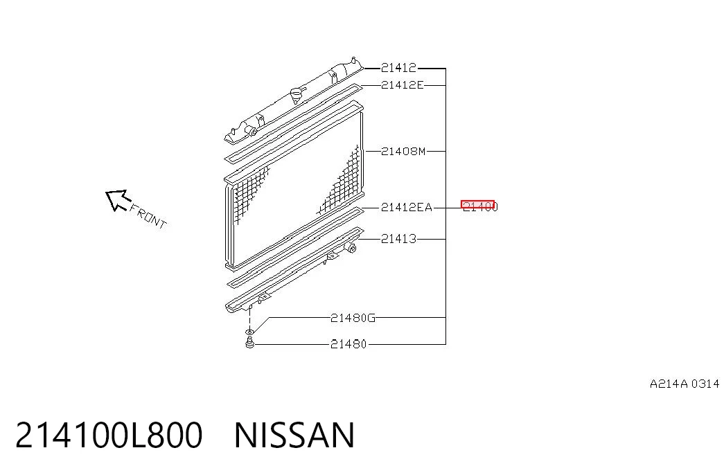 Chłodnica silnika Nissan Maxima sedana (A32) (1994 - 2000) cena, od 95,80 USD