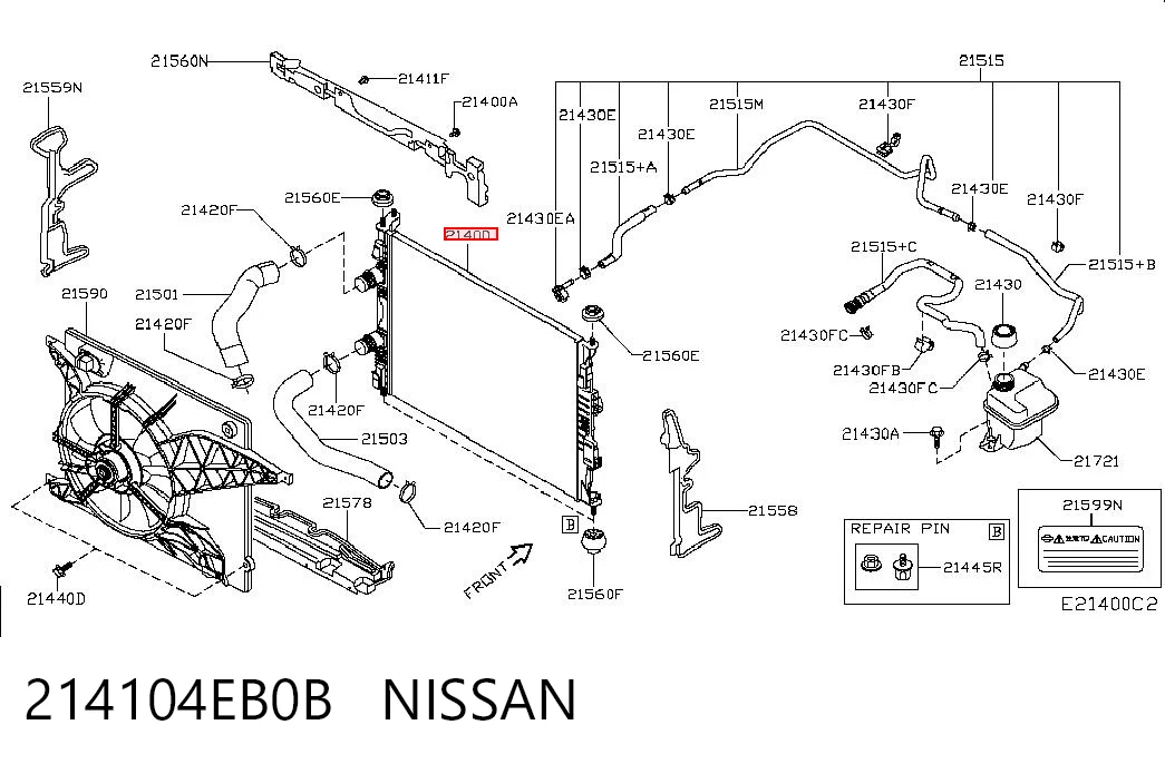 Chłodnica silnika Nissan Qashqai II SUV (J11) (2013 - 2021) cena, od 140,84 USD