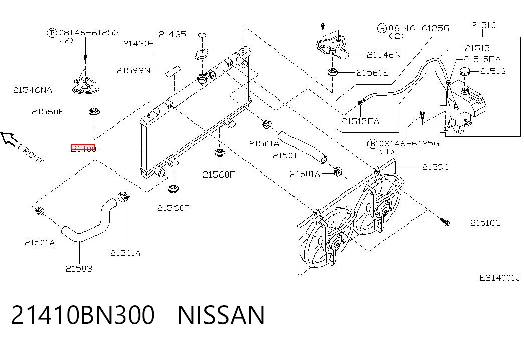  Chłodnica silnika Nissan Almera 