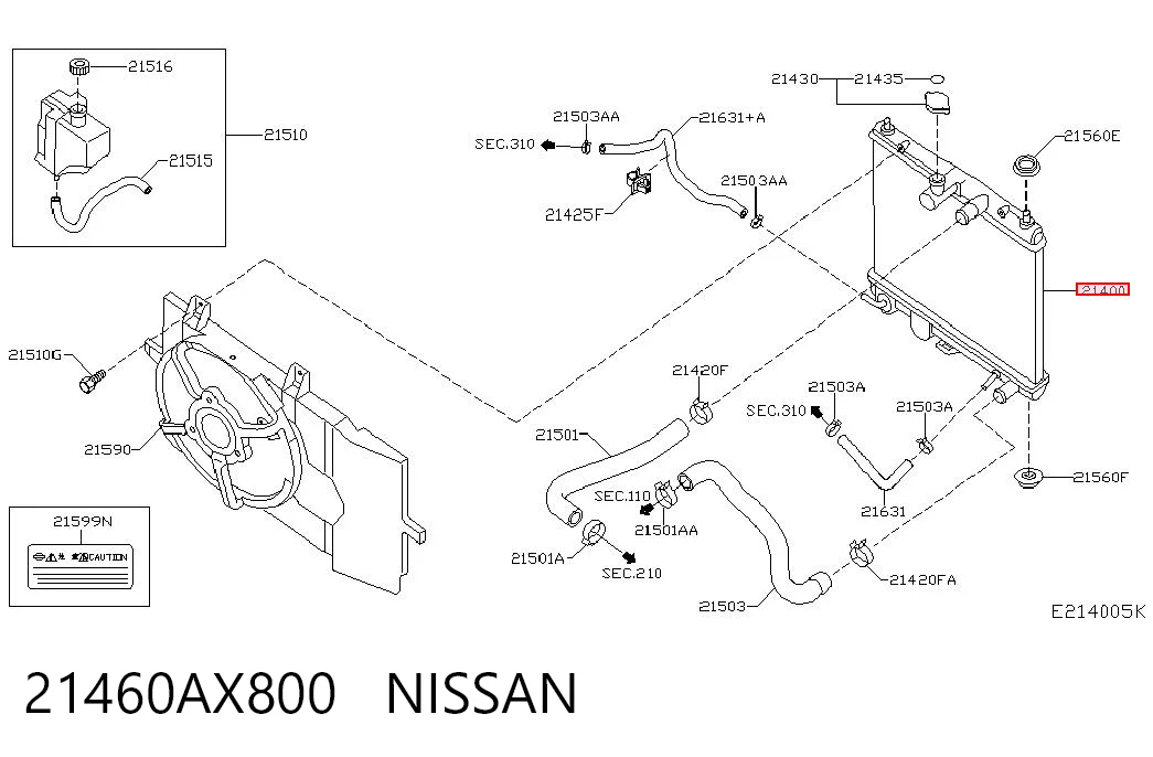 21460AX800 Nissan/Infiniti