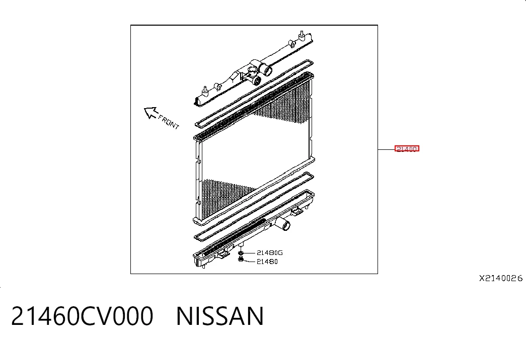 Chłodnica silnika do Nissan Tiida  C11X