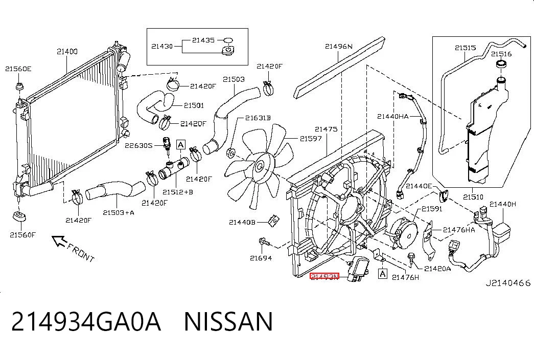 214934GA0A Nissan/Infiniti Regulator obrotów wentylatora (sterownik)