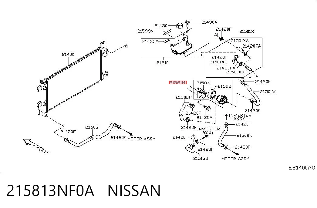 215813NF0A Nissan/Infiniti Pompa chłodząca wodna