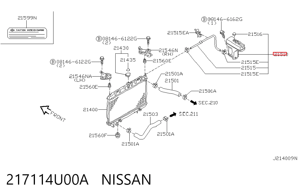 Zbiorniczek wyrównawczy układu chłodzenia do Nissan Almera II N16