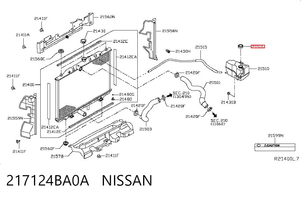Pokrywa (korek) chłodnicy do Nissan Rogue  T32U