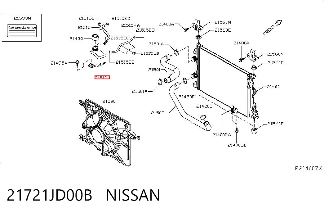  Zbiorniczek wyrównawczy układu chłodzenia Nissan Qashqai 1