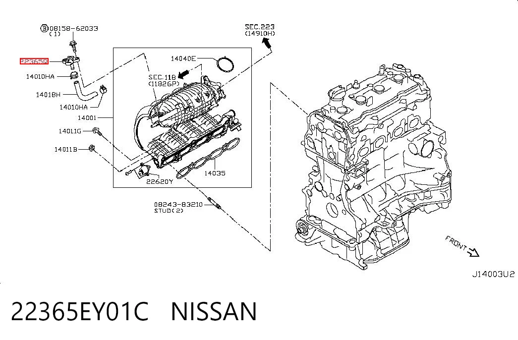 Do koszyka Czujnik ciśnienia w kolektorze ssącym, MAP Nissan Qashqai II J11