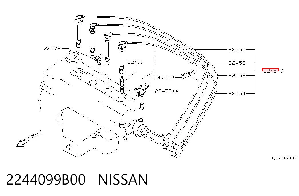Zestaw przewodów wysokiego napięcia Nissan Micra hatchback (K11) (1992 - 2003) cena, od 45,44 USD
