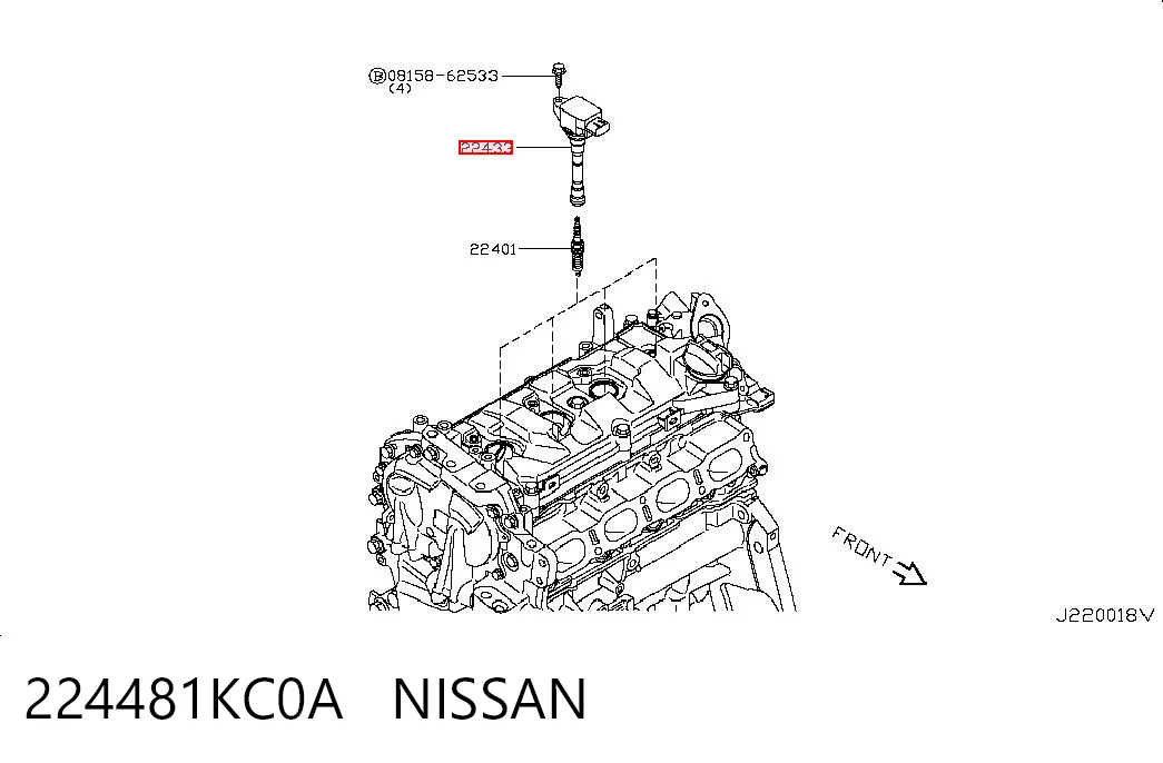 224481KC0A Nissan/Infiniti Cewka zapłonowa