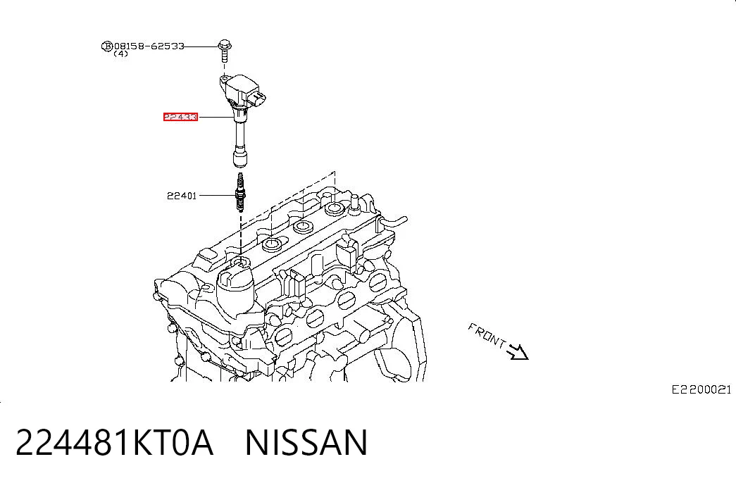224481KT0A Nissan/Infiniti Cewka zapłonowa