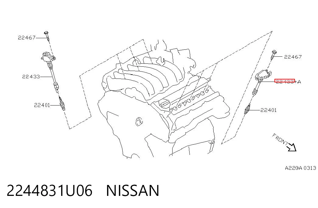 2244831U06 Nissan/Infiniti Cewka zapłonowa