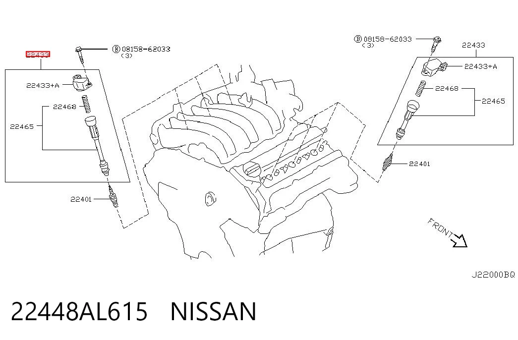 22448AL615 Nissan/Infiniti Cewka zapłonowa