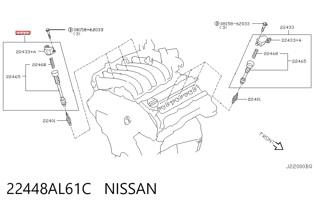 22448AL61C Nissan/Infiniti Cewka zapłonowa