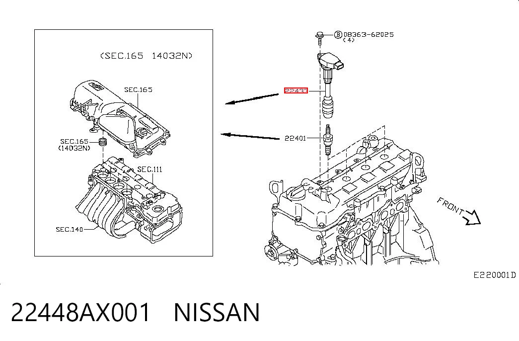 22448AX001 Nissan/Infiniti