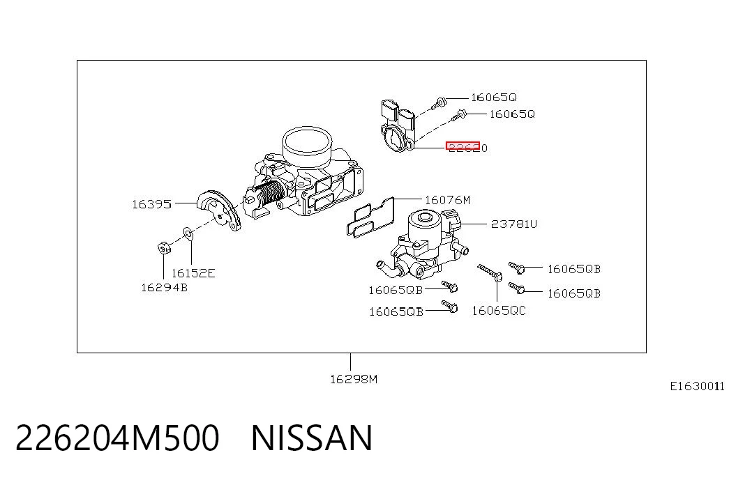 226204M500 Nissan/Infiniti Czujnik położenia przepustnicy (potencjometr)