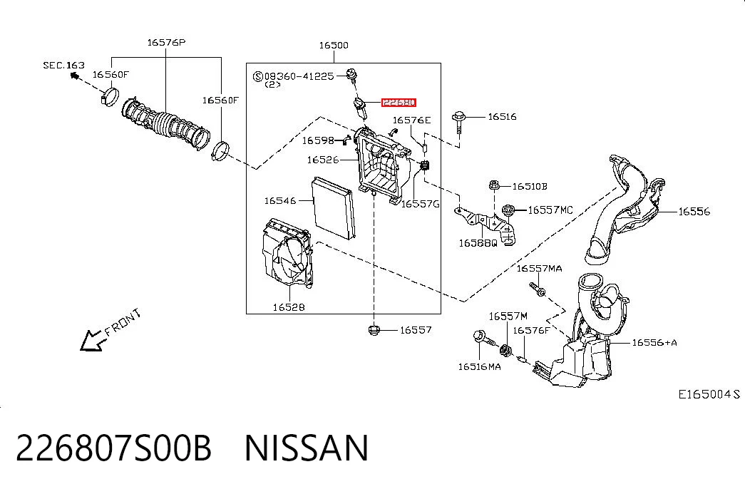 Czujnik przepływu powietrza, przepływomierz powietrza M.A.F. Nissan Navara NP300 III ulec poprawie (D40) (2004 - 2015) cena, od 59,98 USD
