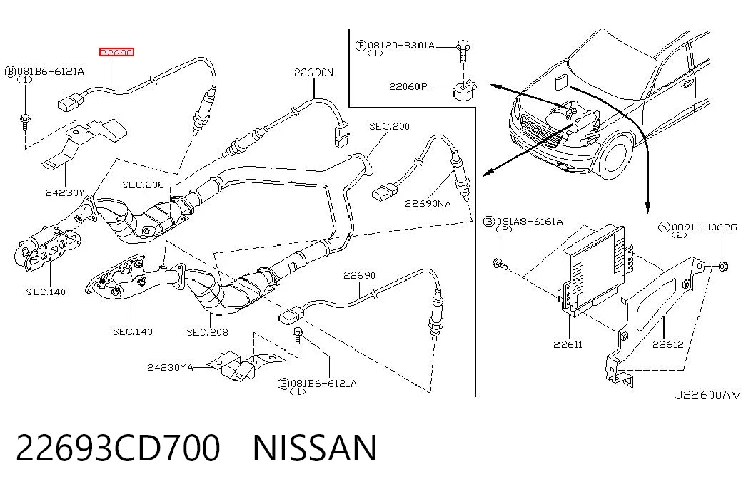 22693CD700 Nissan/Infiniti