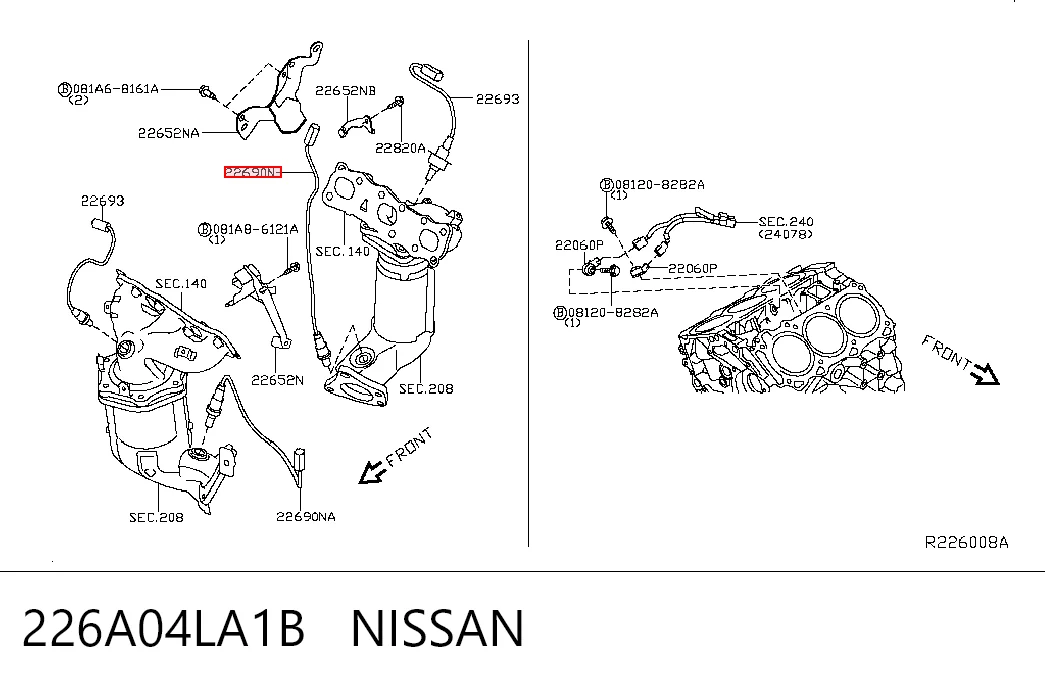 226A04LA1B Nissan/Infiniti