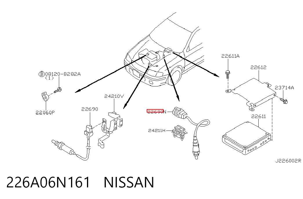 Sonda lambda, czujnik tlenu do Nissan Almera N16