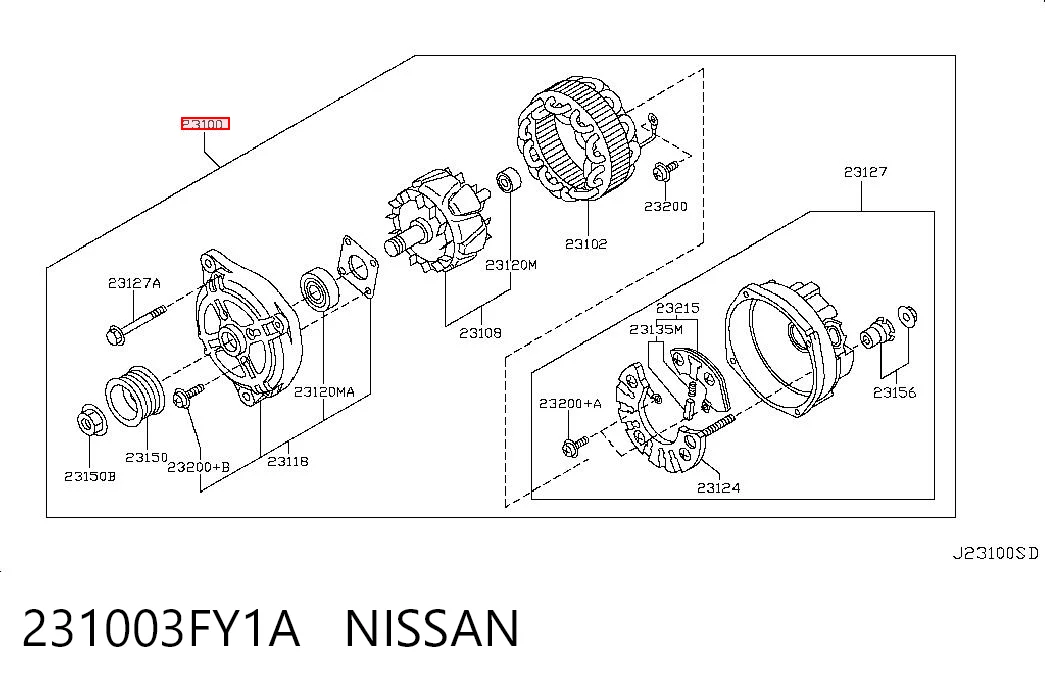 231003FY1A Nissan/Infiniti Alternator