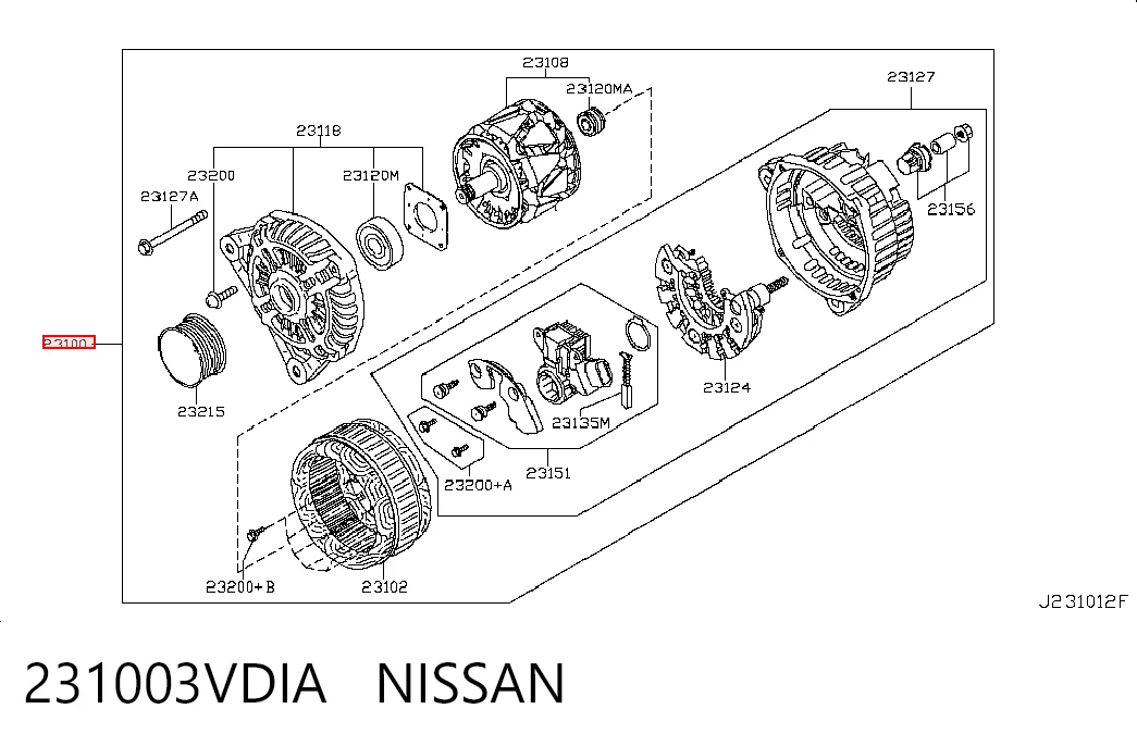 Do koszyka A3TJ4081ZE Renault (RVI) Alternator