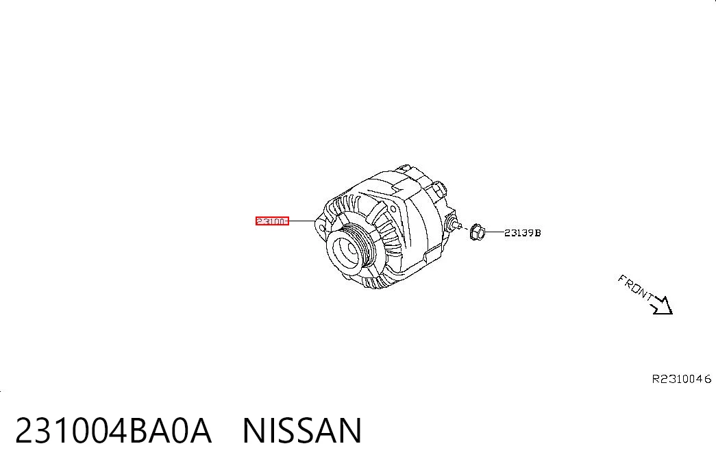  Alternator Nissan Rogue 