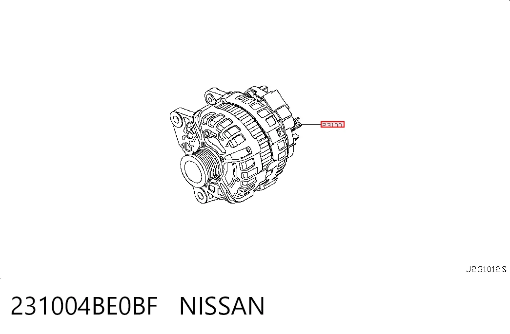 Do koszyka F000BL0841 Nissan/Infiniti Alternator