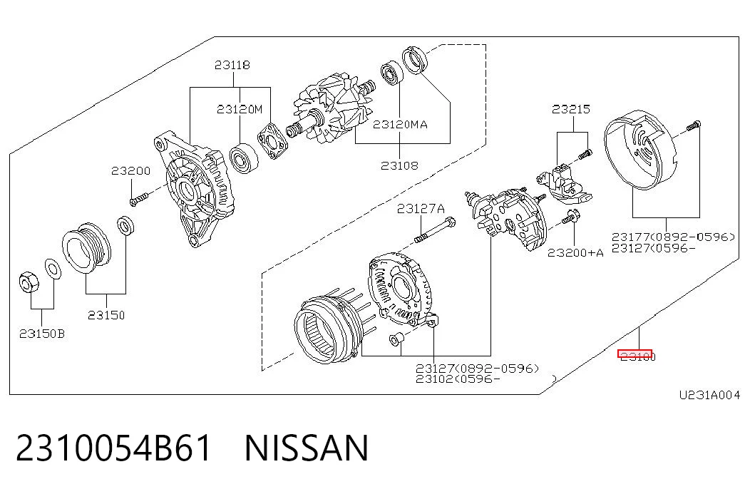 Do koszyka Alternator Nissan Micra  K11