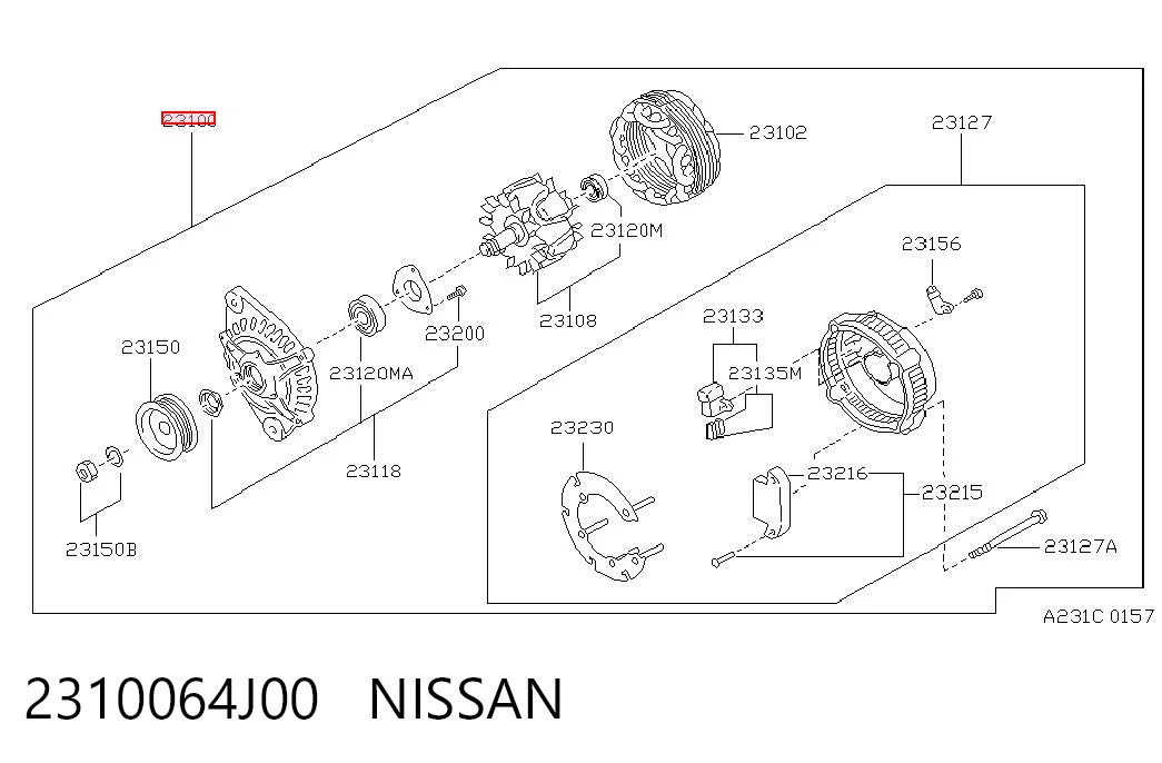 2310064J00 Nissan/Infiniti Alternator