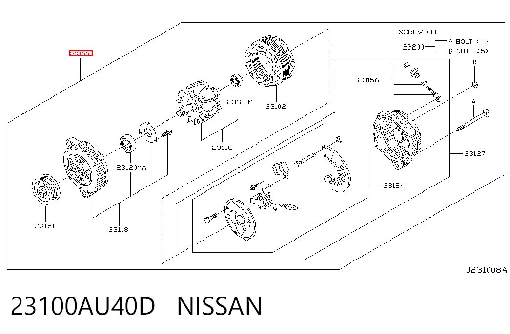 23100AU40D Nissan/Infiniti